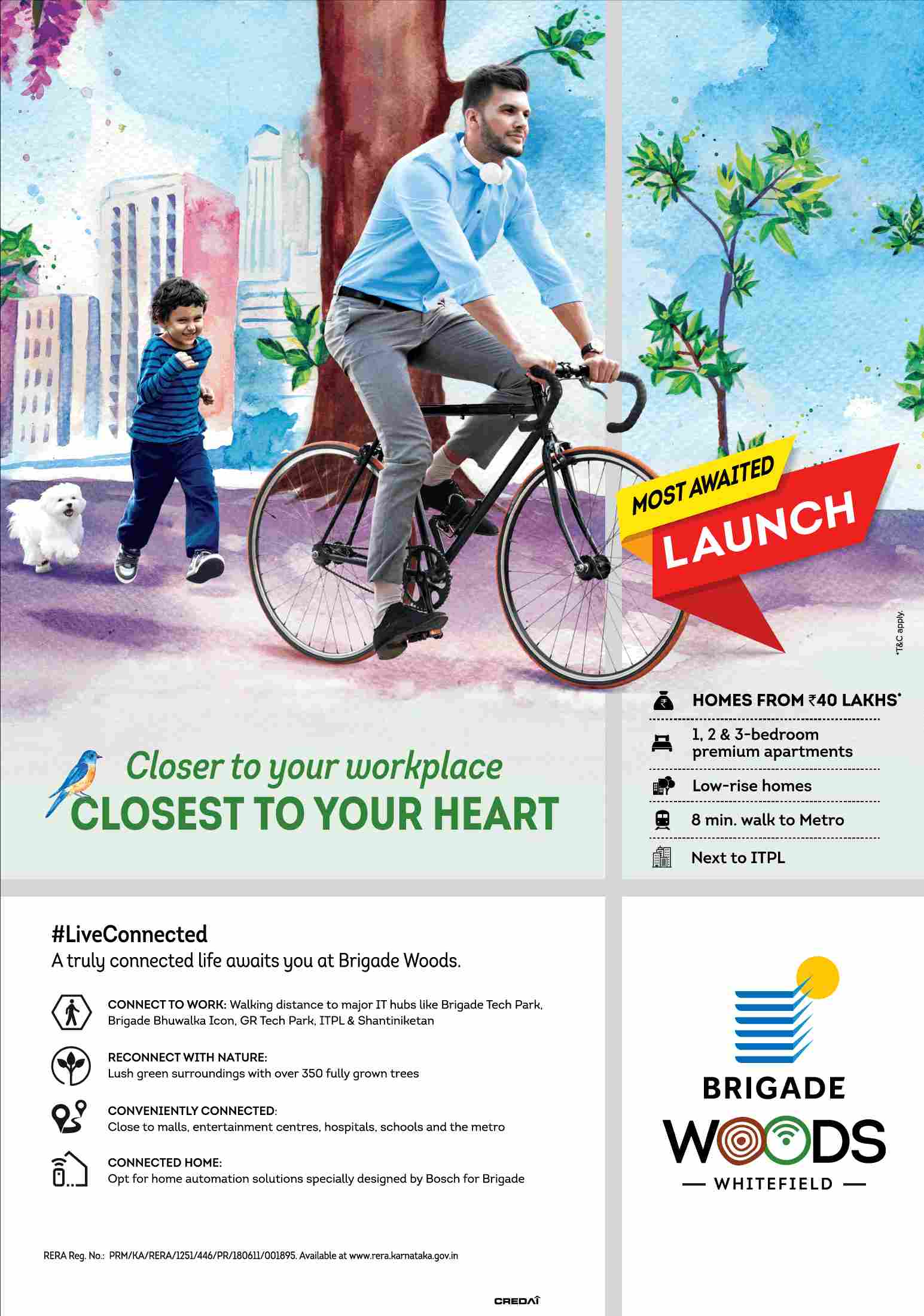 Book premium apartments starting @ Rs. 40 Lakhs at Brigade Woods in Bangalore Update